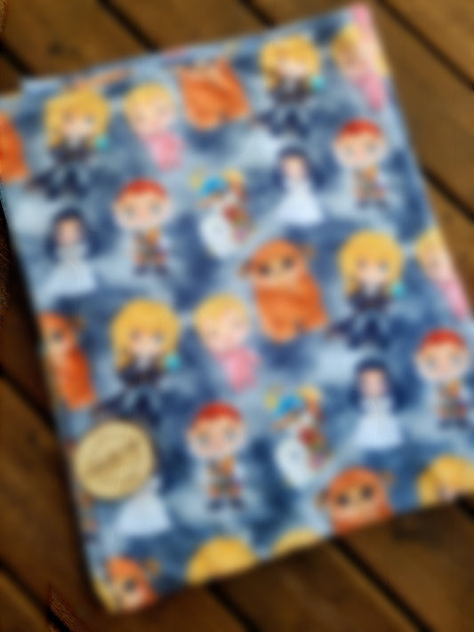 Character mashup minky blanket