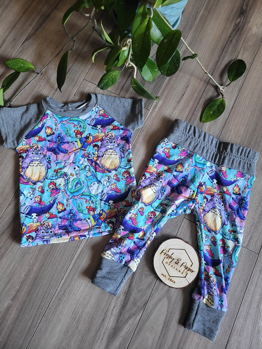 Raglan/jogger set 6-9M