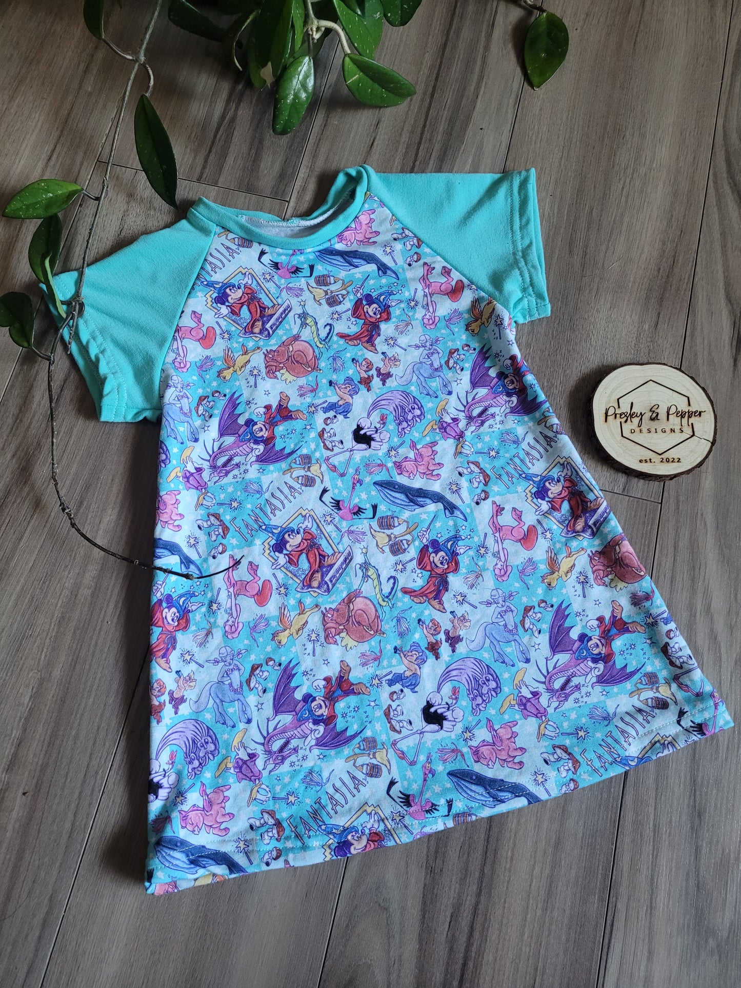 Short sleeve raglan dress