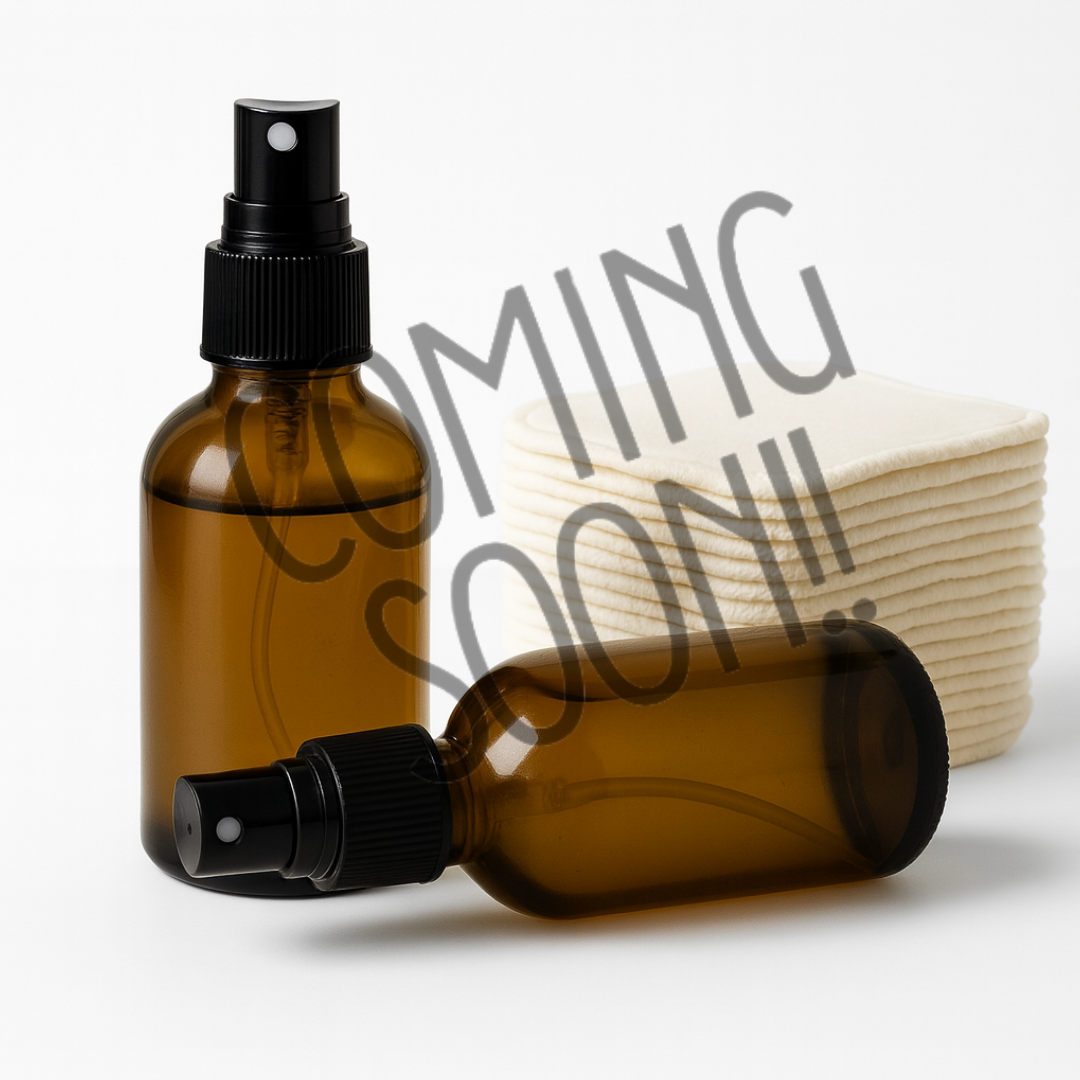 Amber Glass Spray Bottle – for On-the-Go Wipe Solution