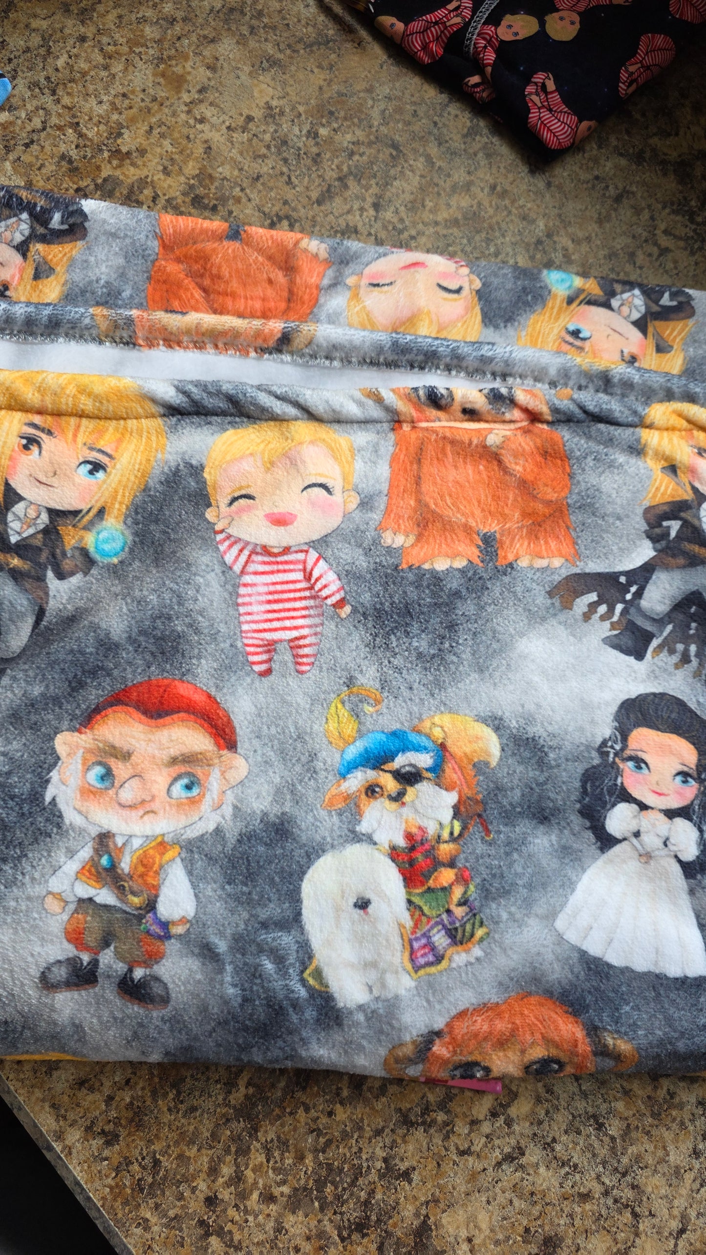 Character mashup minky blanket