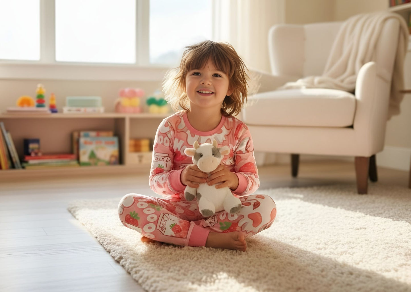 Preorder- strawberry boos two-piece pajamas