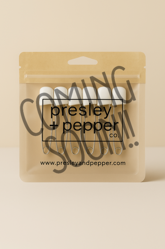 Premium Safety Diaper Pins – 8 Pack | Presley + Pepper Co.